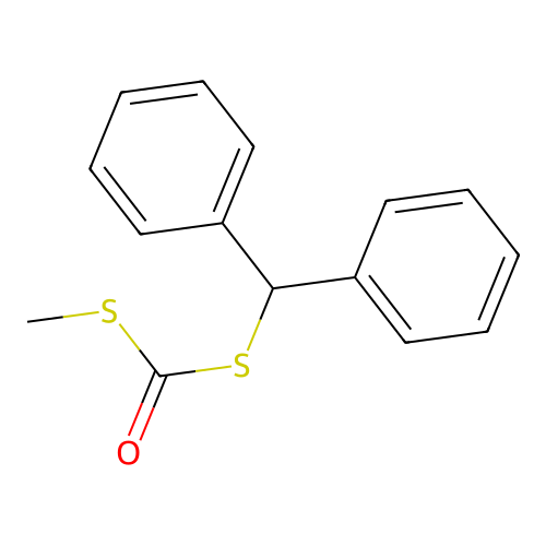 S-benzhydryl S-methyl dithiocarbonate structure