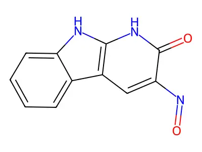 9H-Pyrido(2,3-b)indol-2-ol, 3-nitroso- structure