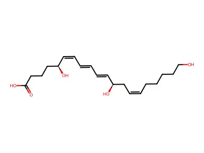 5,12,20-三羟基-6,8,10,14-二十碳四烯酸 structure