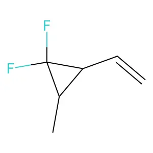 cis-1,1-Difluoro-2-methyl-3-vinylcyclopropane structure