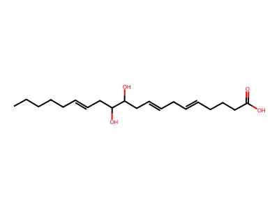 11,12-Dihydroxyeicosa-5,8,14-trienoic acid structure