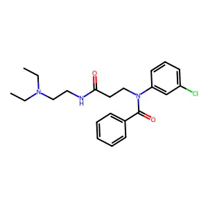 Benzanilide, 3'-chloro-N-(2-((2-(diethylamino)ethyl)carbamoyl)ethyl)- structure