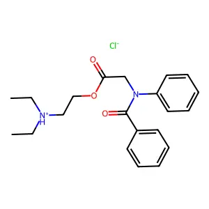 2-(Diethylamino)ethyl N-benzoyl-N-phenylglycinate--hydrogen chloride (1/1) structure
