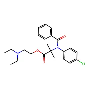 Alanine, N-benzoyl-N-(p-chlorophenyl)-2-methyl-, 2-(diethylamino)ethyl ester structure