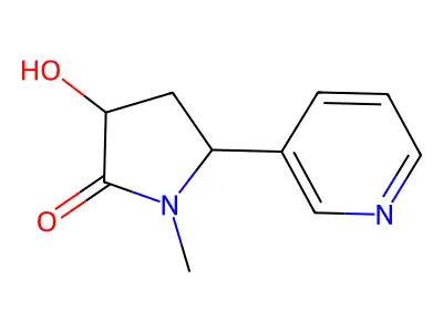 3-羟基-1-甲基-5-(3-吡啶基)-2-吡咯烷酮 structure