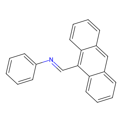 9-(Phenyliminomethyl)anthracene structure