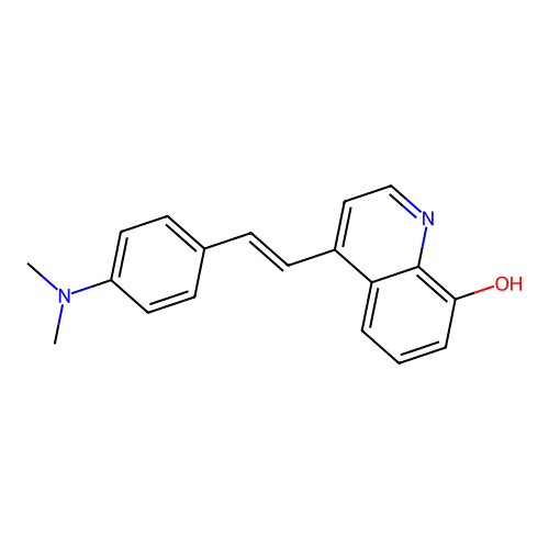 4-[2-[4-(Dimethylamino)phenyl]ethenyl]quinolin-8-ol structure