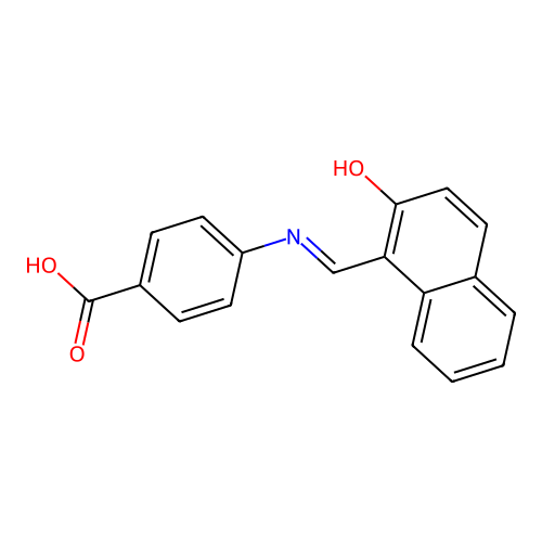 4-(2-Hydroxy-1-naphthylmethyleneamino)benzoic acid structure