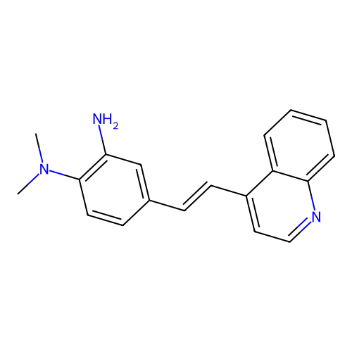 1-N,1-N-dimethyl-4-(2-quinolin-4-ylethenyl)benzene-1,2-diamine structure