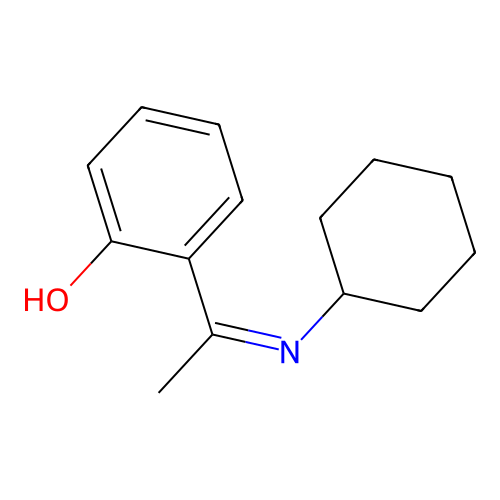 2-(N-cyclohexylethanimidoyl)phenol structure