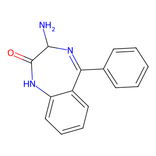3-Amino-5-phenyl-1,3-dihydro-1,4-benzodiazepin-2-one structure