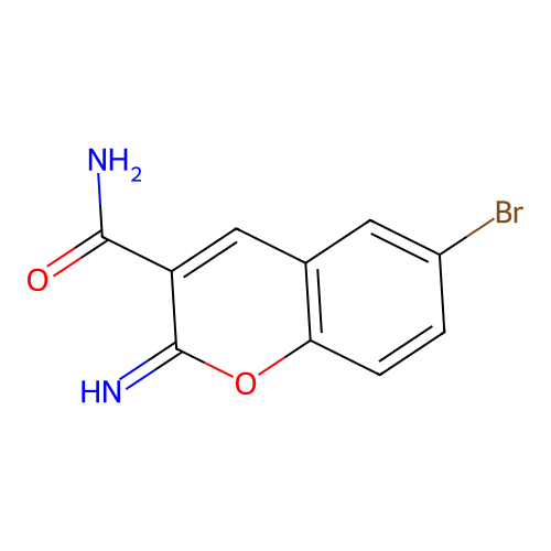 6-Bromo-2-imino-2H-chromene-3-carboxamide structure