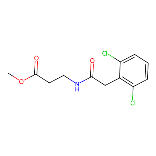 Methyl 3-(2-(2,6-dichlorophenyl)acetamido)propanoate structure