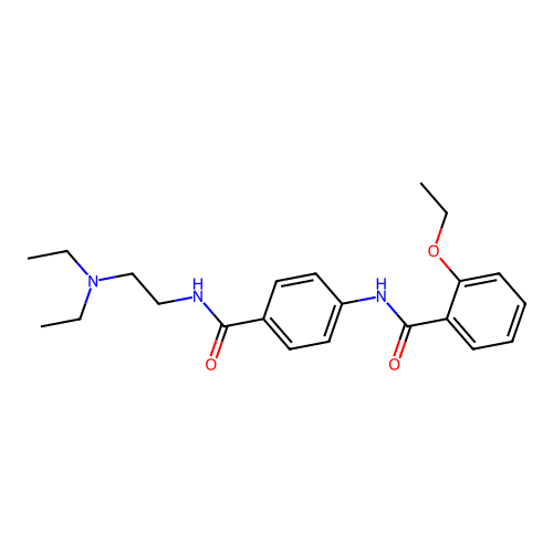 N-[4-[2-(diethylamino)ethylcarbamoyl]phenyl]-2-ethoxybenzamide structure