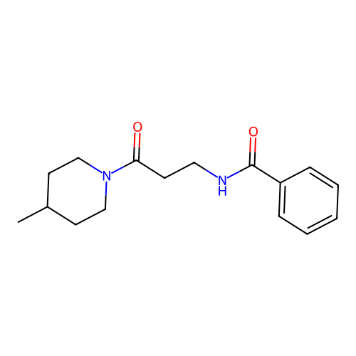 N-[3-(4-methylpiperidin-1-yl)-3-oxopropyl]benzamide structure