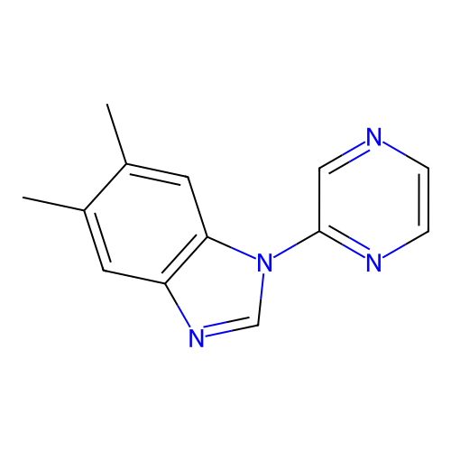 5,6-Dimethyl-1-(pyrazin-2-yl)-1H-benzo[d]imidazole structure
