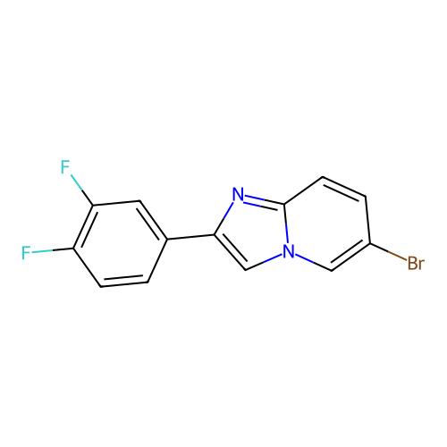 6-Bromo-2-(3,4-difluorophenyl)imidazo[1,2-a]pyridine structure