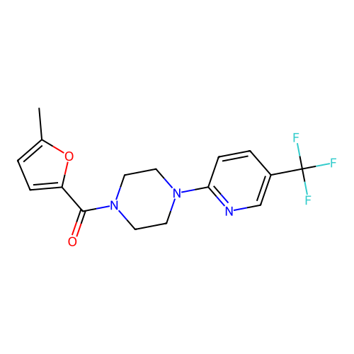 (5-methylfuran-2-yl)-[4-[5-(trifluoromethyl)pyridin-2-yl]piperazin-1-yl]methanone structure