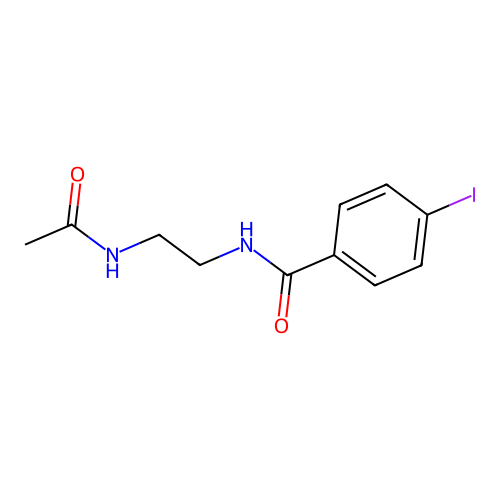 N-(2-acetamidoethyl)-4-iodobenzamide structure