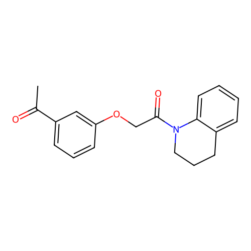 2-(3-acetylphenoxy)-1-(3,4-dihydro-2H-quinolin-1-yl)ethanone structure