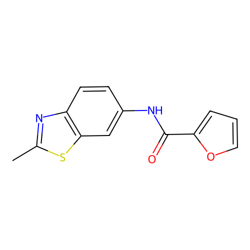 N-(2-methyl-1,3-benzothiazol-6-yl)-2-furancarboxamide structure