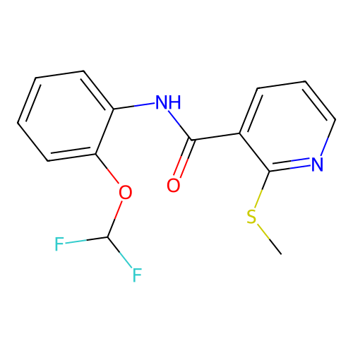 N-(2-(Difluoromethoxy)phenyl)-2-(methylthio)nicotinamide structure