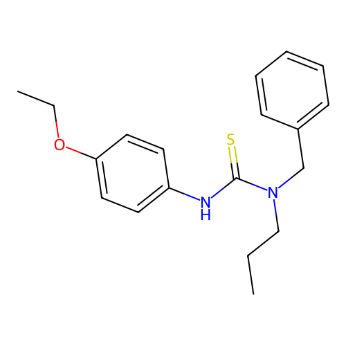 1-Benzyl-3-(4-ethoxyphenyl)-1-propylthiourea structure