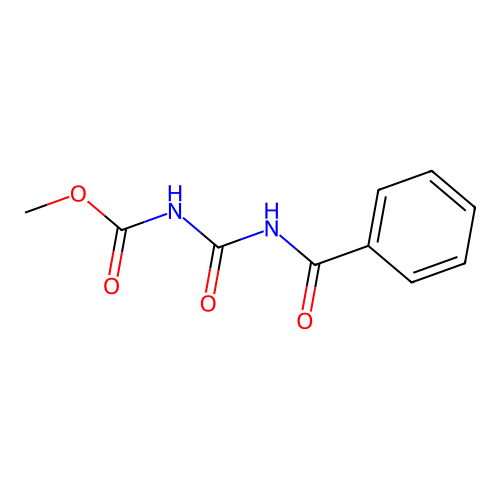 Methyl (benzoylamino)carbonylcarbamate structure
