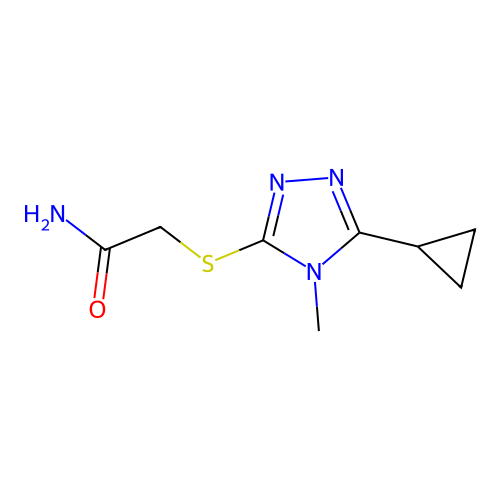 2-[(5-cyclopropyl-4-methyl-4H-1,2,4-triazol-3-yl)sulfanyl]acetamide structure