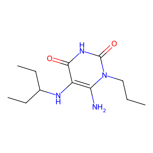 6-Amino-5-(pentan-3-ylamino)-1-propylpyrimidine-2,4(1H,3H)-dione structure