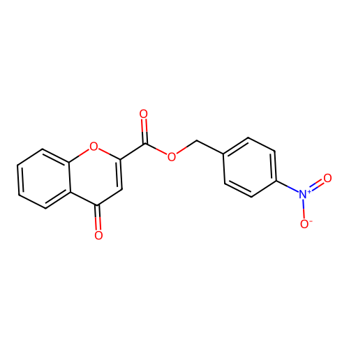 (4-Nitrophenyl)methyl 4-oxochromene-2-carboxylate structure