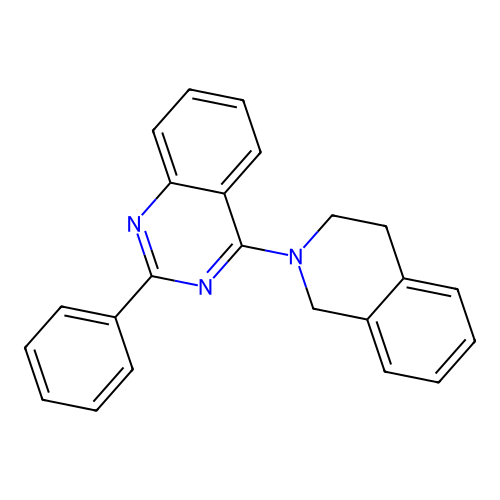 2-Phenyl-4-(1,2,3,4-tetrahydroisoquinolin-2-yl)quinazoline structure