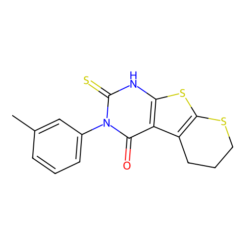 4-(3-Methylphenyl)-5-sulfanyl-8,10-dithia-4,6-diazatricyclo[7.4.0.0,2,7]trideca-1(9),2(7),5-trien-3-one structure
