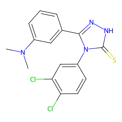 4-(3,4-dichlorophenyl)-5-[3-(dimethylamino)phenyl]-4H-1,2,4-triazole-3-thiol structure