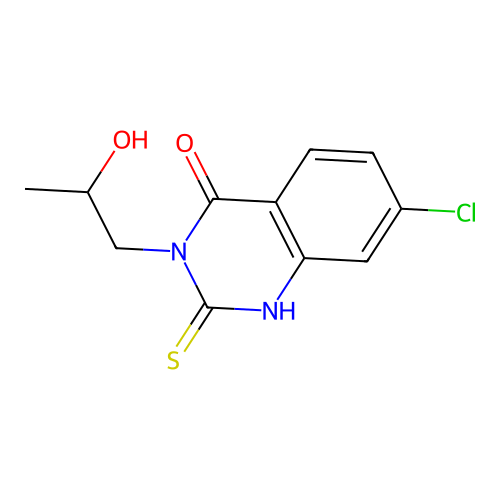 7-Chloro-3-(2-hydroxypropyl)-2-sulfanyl-3,4-dihydroquinazolin-4-one structure