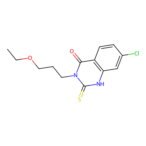 7-chloro-3-(3-ethoxypropyl)-2-mercaptoquinazolin-4(3H)-one structure
