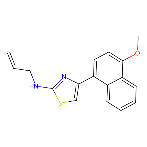 4-(4-methoxynaphthalen-1-yl)-N-(prop-2-en-1-yl)-1,3-thiazol-2-amine structure