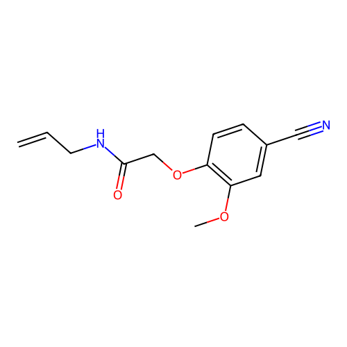 N-Allyl-2-(4-cyano-2-methoxyphenoxy)acetamide structure
