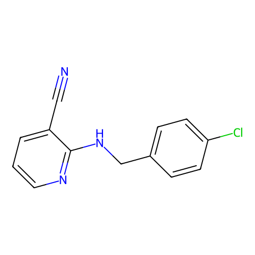 2-((4-Chlorobenzyl)amino)nicotinonitrile structure