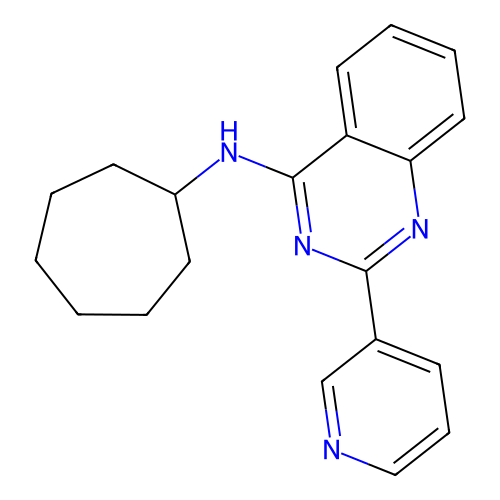 N-cycloheptyl-2-(pyridin-3-yl)quinazolin-4-amine structure