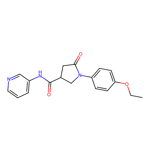 1-(4-ethoxyphenyl)-5-oxo-N-pyridin-3-ylpyrrolidine-3-carboxamide structure