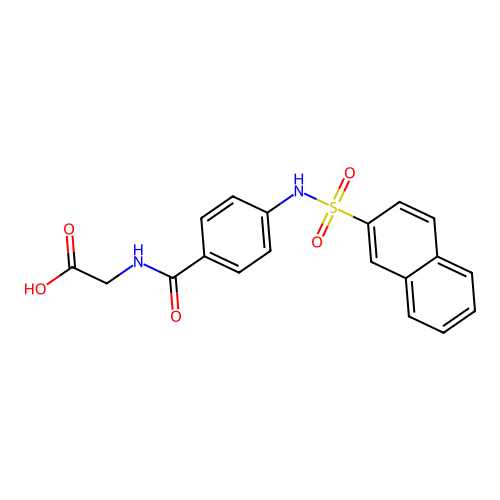 2-{[4-(Naphthalene-2-sulfonamido)phenyl]formamido}acetic acid structure