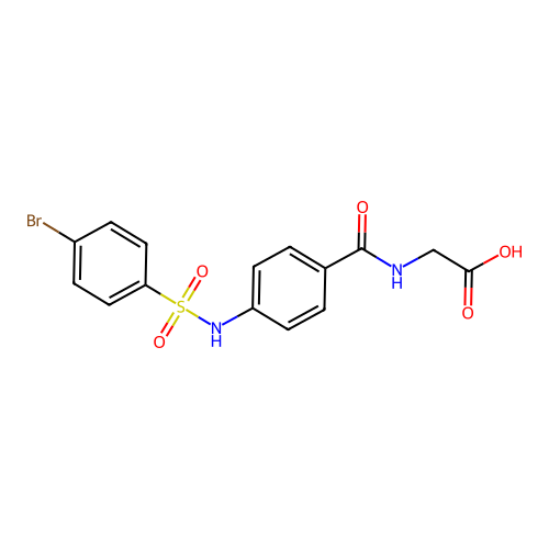 2-{[4-(4-Bromobenzenesulfonamido)phenyl]formamido}acetic acid structure
