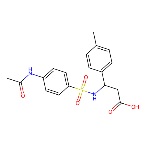 3-(4-Acetamidobenzenesulfonamido)-3-(4-methylphenyl)propanoic acid structure