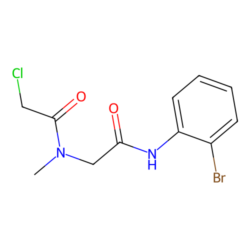 N-{[(2-Bromophenyl)carbamoyl]methyl}-2-chloro-N-methylacetamide structure