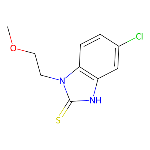 5-chloro-1-(2-methoxyethyl)-1H-benzimidazole-2-thiol structure