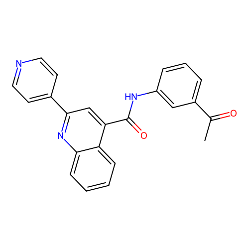 N-(3-acetylphenyl)-2-(pyridin-4-yl)quinoline-4-carboxamide structure