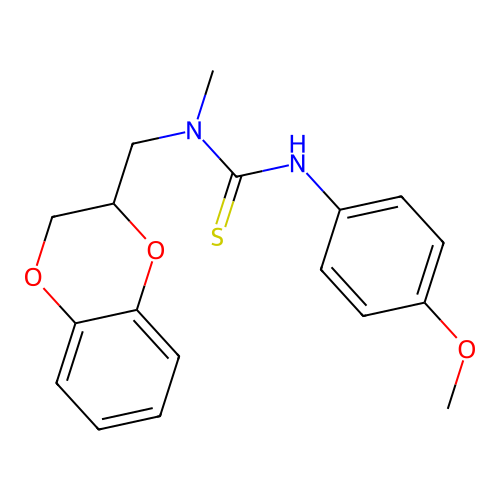 1-(2,3-Dihydro-1,4-benzodioxin-3-ylmethyl)-3-(4-methoxyphenyl)-1-methylthiourea structure