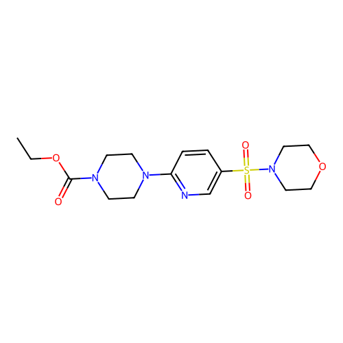 Ethyl 4-(5-morpholin-4-ylsulfonylpyridin-2-yl)piperazine-1-carboxylate structure