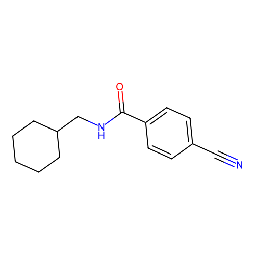 4-cyano-N-(cyclohexylmethyl)benzamide structure